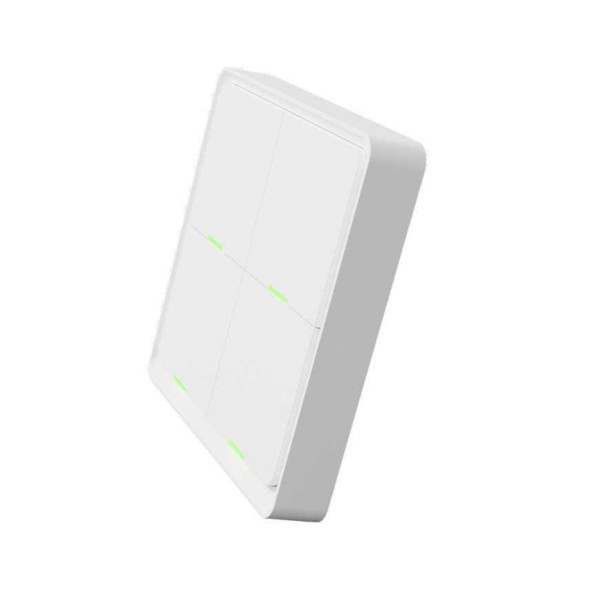 TESLA Smart - Interruptor doméstico sem fios inteligente 4P 1xCR2430 ZigBee