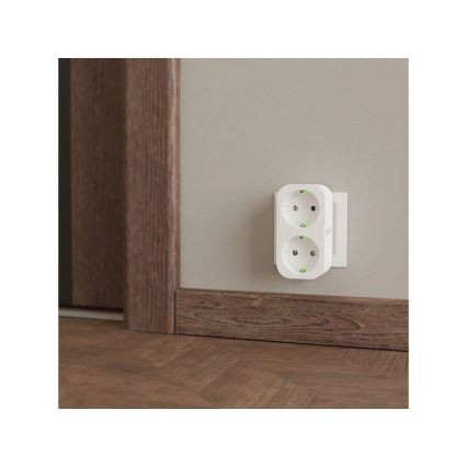 TESLA Smart - Separador de tomadas inteligente 2x16A/230V Tipo F Wi-Fi Tuya