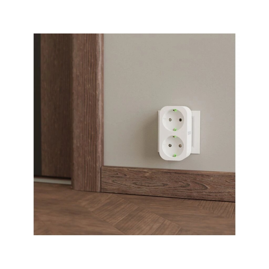 TESLA Smart - Separador de tomadas inteligente 2x16A/230V Tipo F Wi-Fi Tuya