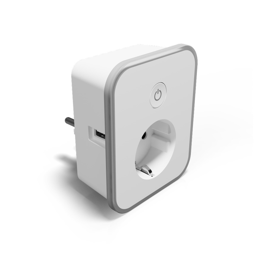 TESLA Smart - Tomada inteligente 3690W/230V/16A 2xUSB/24W/5V Wi-Fi Tuya