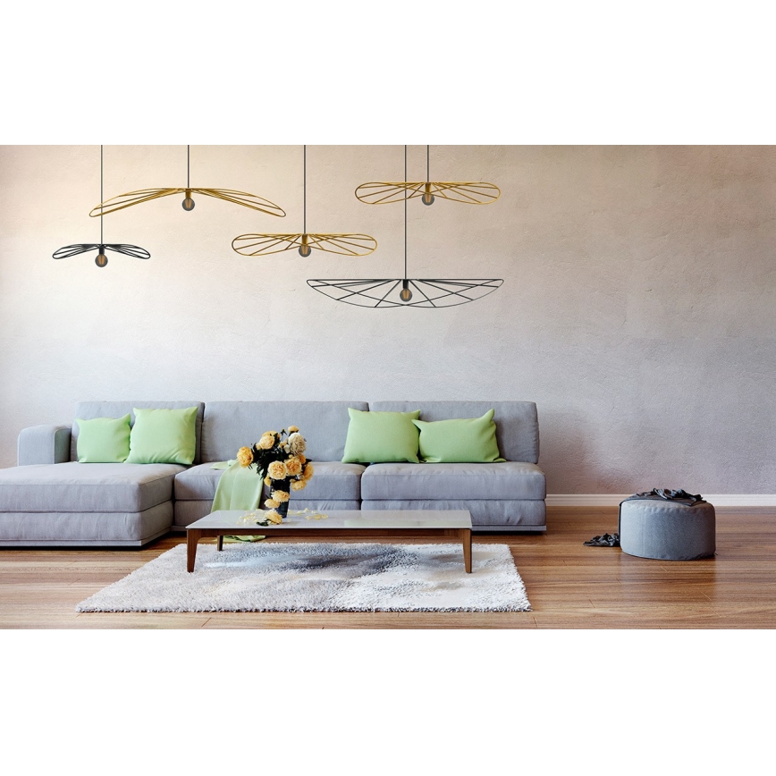 Thoro TH.011 - Candelabro num fio ESKOLA 1xE27/60W/230V preto antigo
