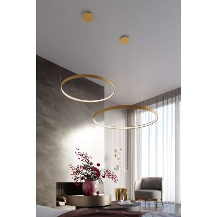 Thoro TH.181 - Candeeiro suspenso LED  RIO LED /50W/230V CRI 95 4000K diâmetro 78 cm dourado
