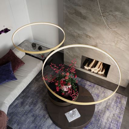 Thoro TH.181 - Candeeiro suspenso LED  RIO LED /50W/230V CRI 95 4000K diâmetro 78 cm dourado