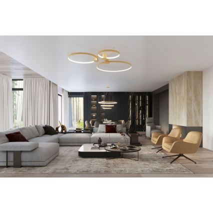 Thoro TH.214 - Candeeiro suspenso LED RIO LED/80W/230V CRI 90 3000K dourado