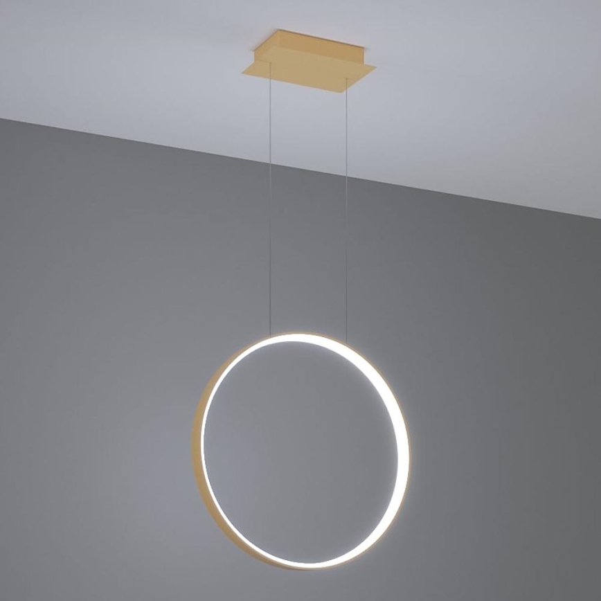 Thoro TH.221 - Candeeiro suspenso LED RIO LED/30W/230V CRI 95 4000K diâmetro 55 cm dourado