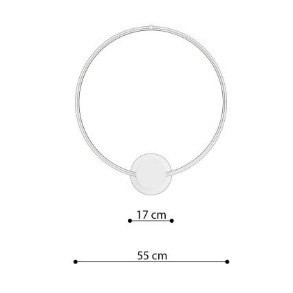 Thoro TH.222 - Iluminação de teto LED RIO LED/30W/230V CRI 90 3000K diâmetro 55 cm dourado