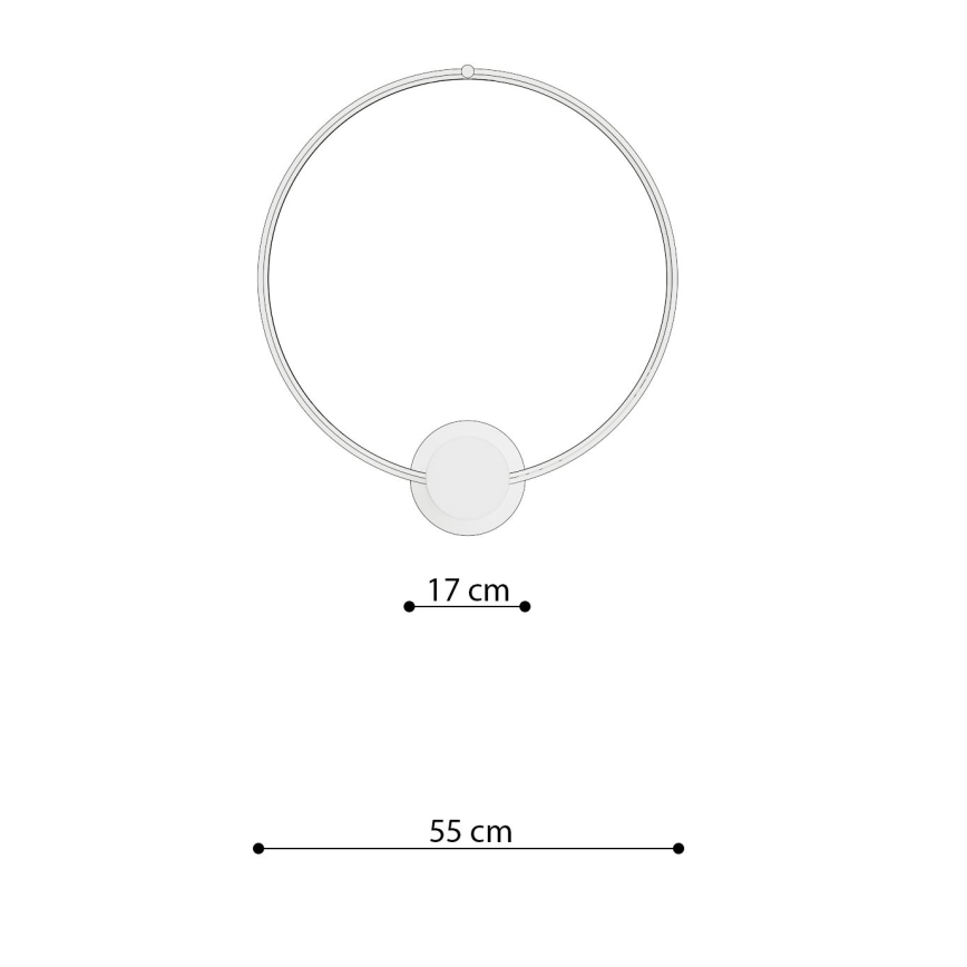 Thoro TH.223 - Iluminação de teto LED RIO LED/30W/230V CRI 95 4000K diâmetro 55 cm dourado