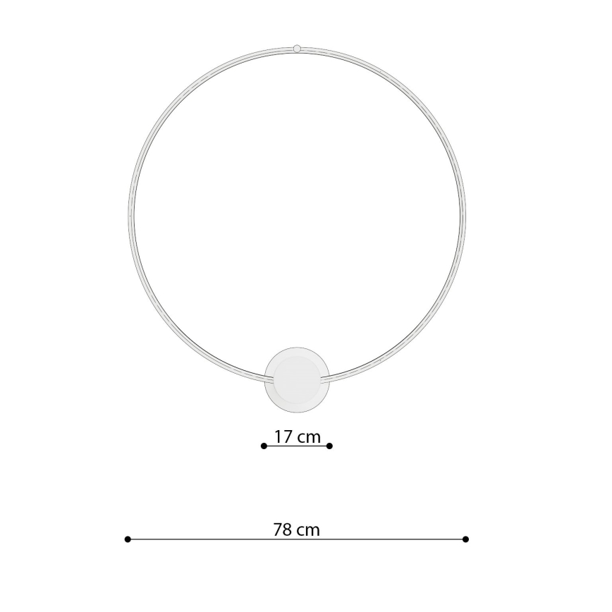 Thoro TH.224 - Iluminação de teto LED RIO LED/50W/230V CRI 90 3000K diâmetro 78 cm dourado