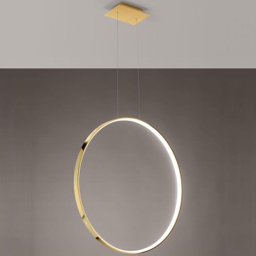 Thoro TH.248 - Candeeiro suspenso LED RIO LED/50W/230V CRI 90 3000K diâmetro 78 cm dourado