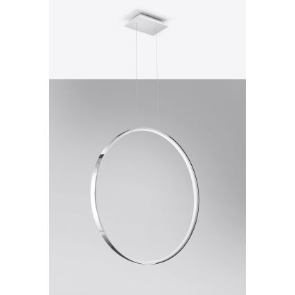 Thoro TH.249 - Candeeiro suspenso LED RIO LED/50W/230V CRI 90 4000K diâmetro 78 cm cromado brilhante