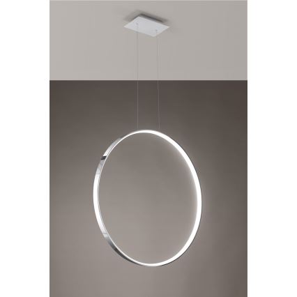Thoro TH.249 - Candeeiro suspenso LED RIO LED/50W/230V CRI 90 4000K diâmetro 78 cm cromado brilhante