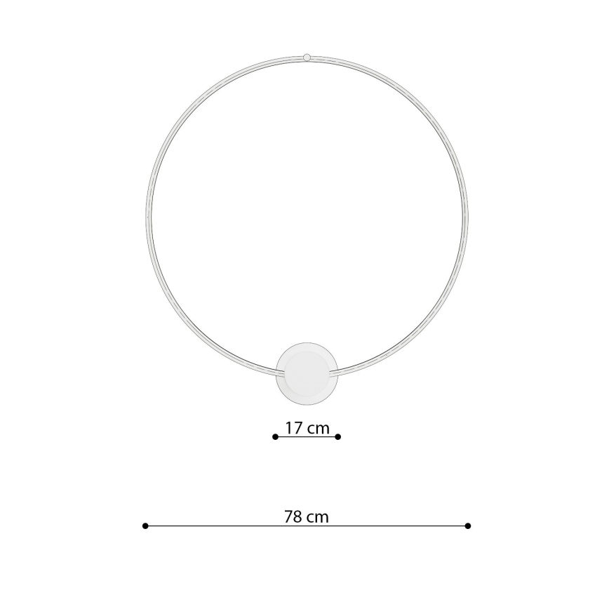 Thoro TH.252 - Iluminação de teto LED RIO LED/50W/230V CRI 90 3000K diâmetro 78 cm dourado