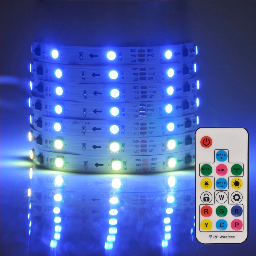 Tira com regulação LED RGB MAGIC 5 m LED/24W/230V + CR