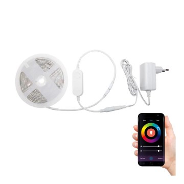 Tira de casa de banho LED RGBW com regulação LED/7,5W/12V IP65 3m Wi-Fi Tuya