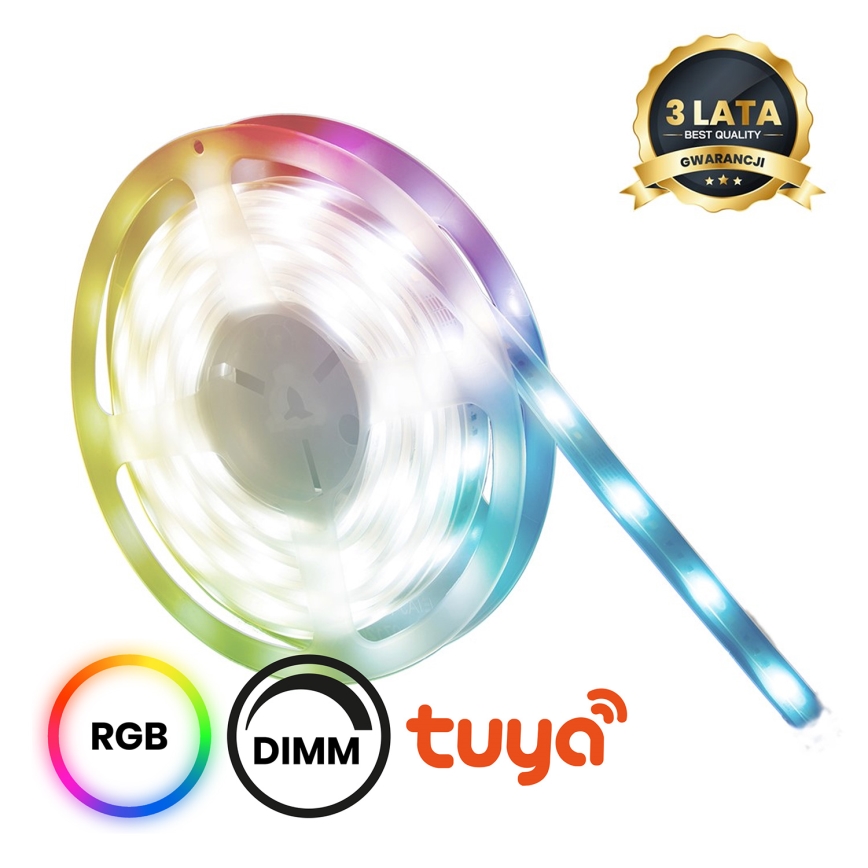Tira de casa de banho LED RGBW com regulação LED/7,5W/12V IP65 3m Wi-Fi Tuya