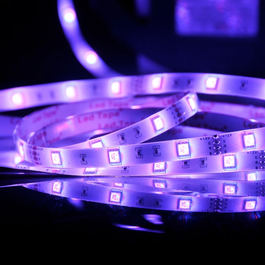 Tira exterior LED RGB com regulação 5m LED/14W/12V IP65 + CR