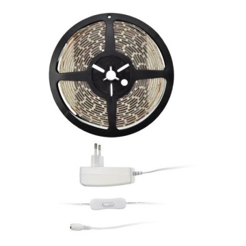 Tira LED 5 m LED/4,8W/230V, Adaptador