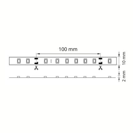 Tira LED 5m LED/45W/12V IP65 branca