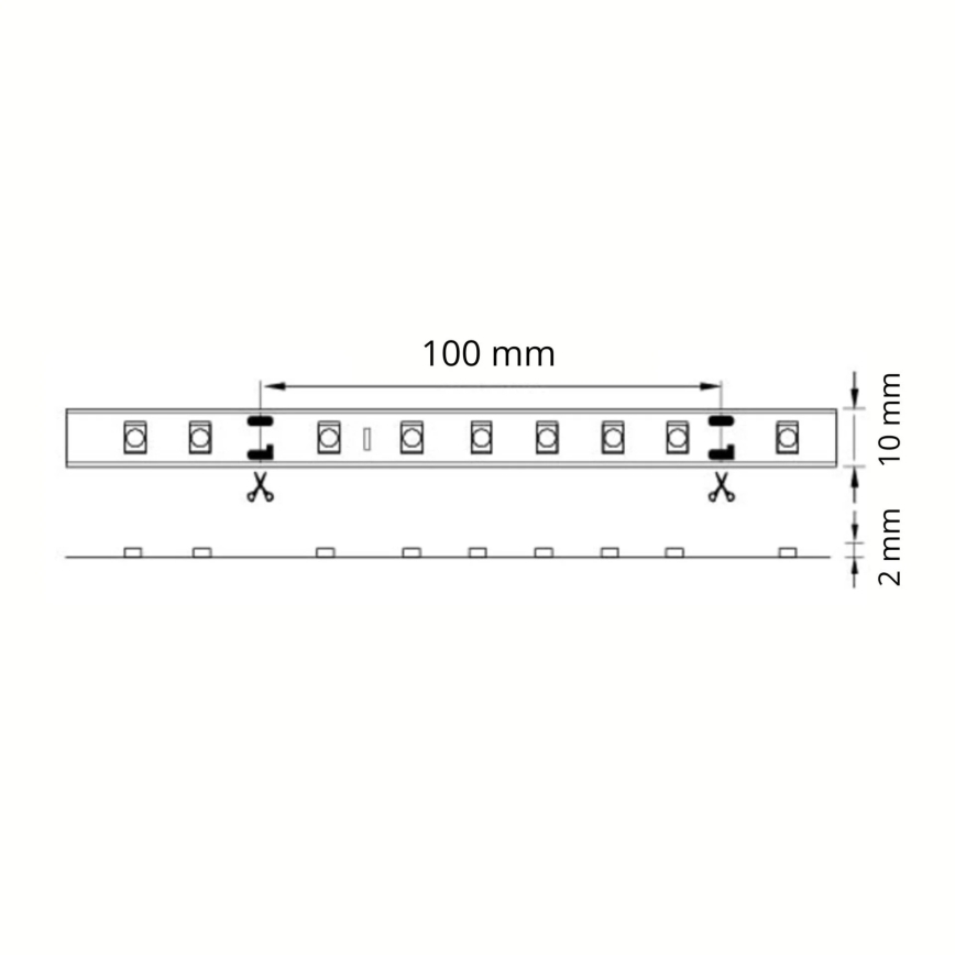 Tira LED 5m LED/45W/12V IP65 branca