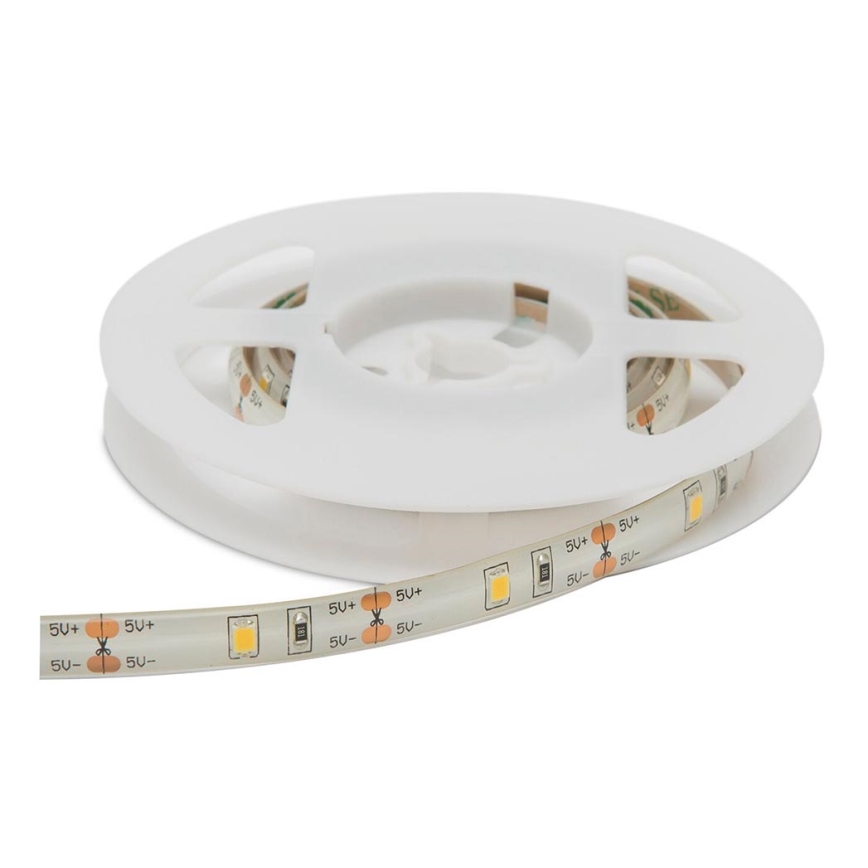 Tira LED com um sensor de moviment 1m LED/2,4W/6V 4xAAA 3000K