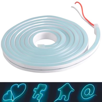 Tira LED NEON 2 m LED/17W/12V IP65 azul