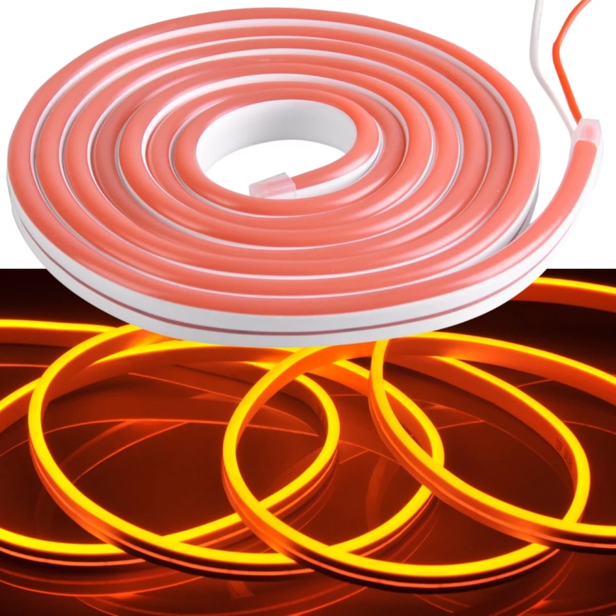Tira LED NEON 2 m LED/17W/12V IP65 laranja