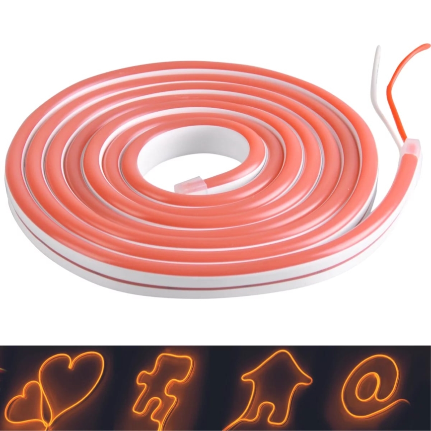 Tira LED NEON 2 m LED/17W/12V IP65 laranja