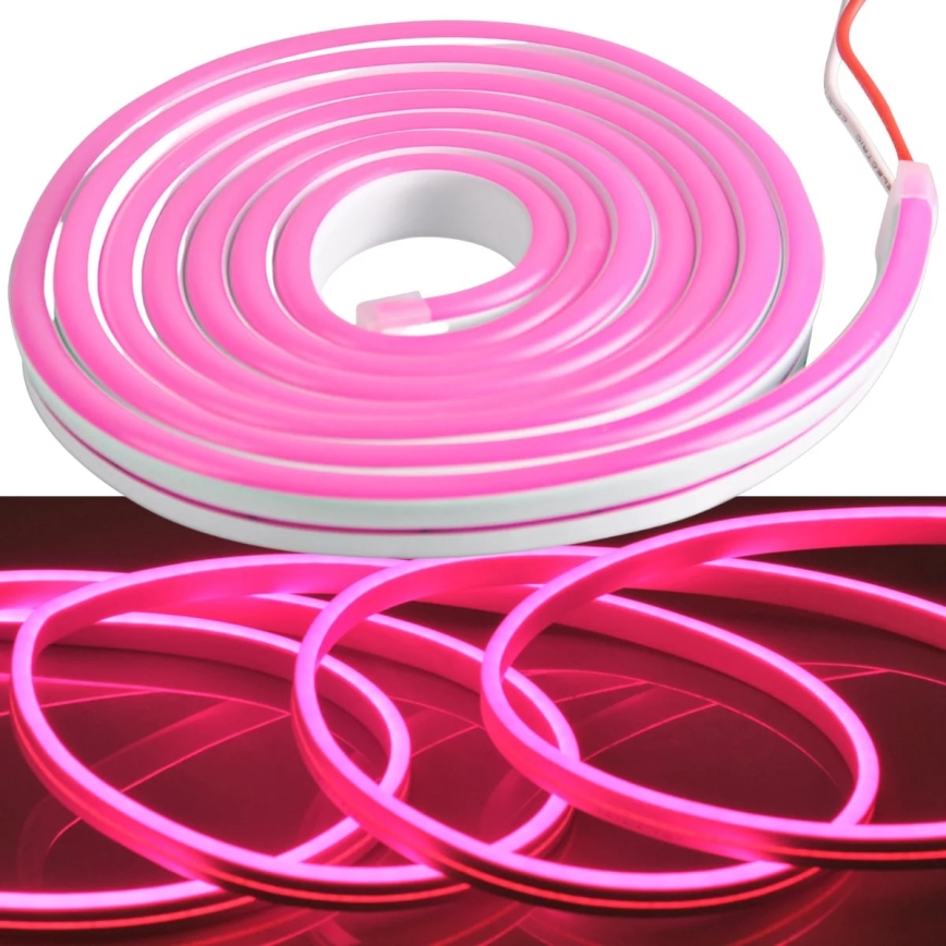 Tira LED NEON 2 m LED/17W/12V IP65 rosa