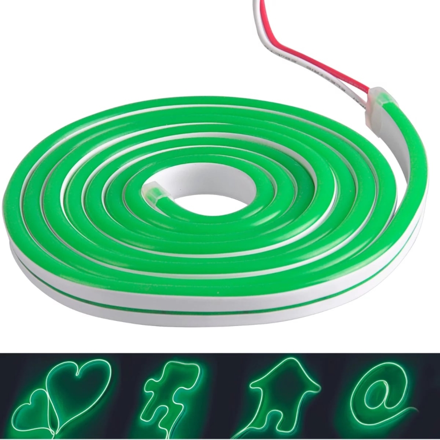Tira LED NEON 5 m LED/23W/12V IP65 verde