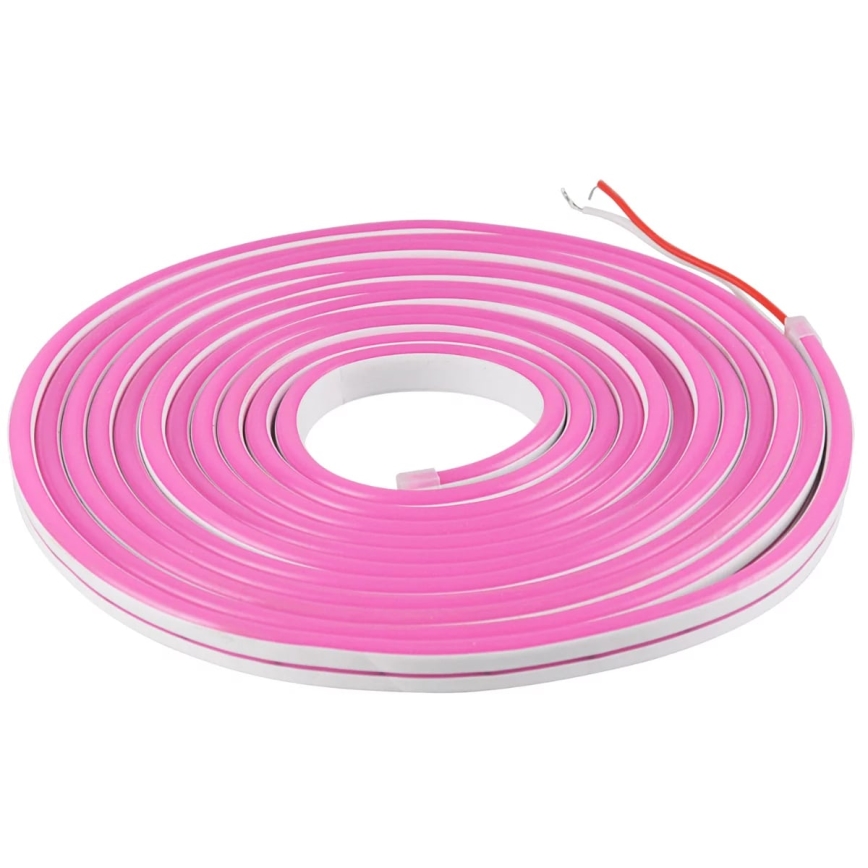 Tira LED NEON 5 m LED/27W/12V IP65 rosa