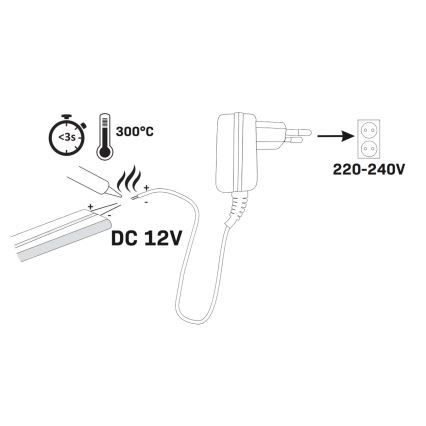 Tira LED NEON 5 m LED/27W/12V IP65 rosa