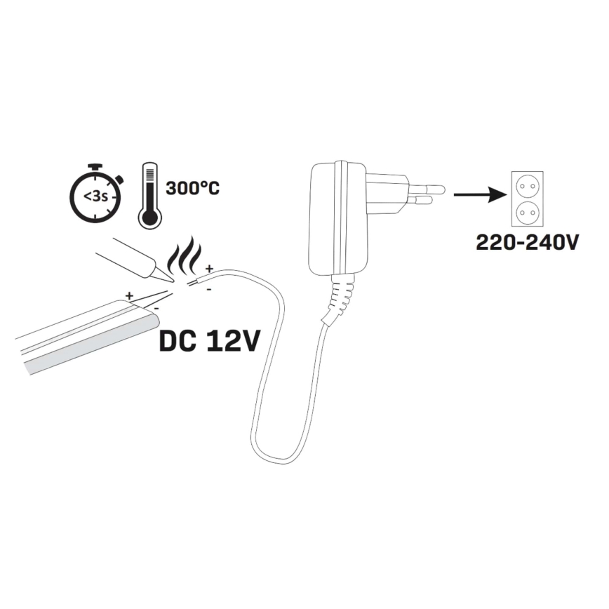Tira LED NEON 5 m LED/27W/12V IP65 rosa