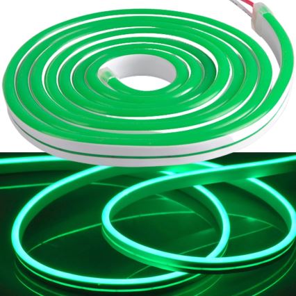 Tira LED NEON 5m LED/30W/24V verde IP65