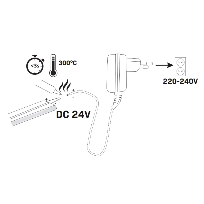 Tira LED NEON 5m LED/40W/24V rosa IP65