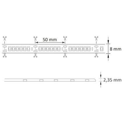 Tira LED para exterior 3m LED/23W/24V/230V 4000K IP65