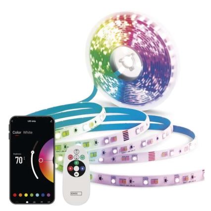 Tira LED RGB+CCT com regulação GOSMART LED/21W/230V 5 m 2700-6500K IP44 Wi-Fi + comando