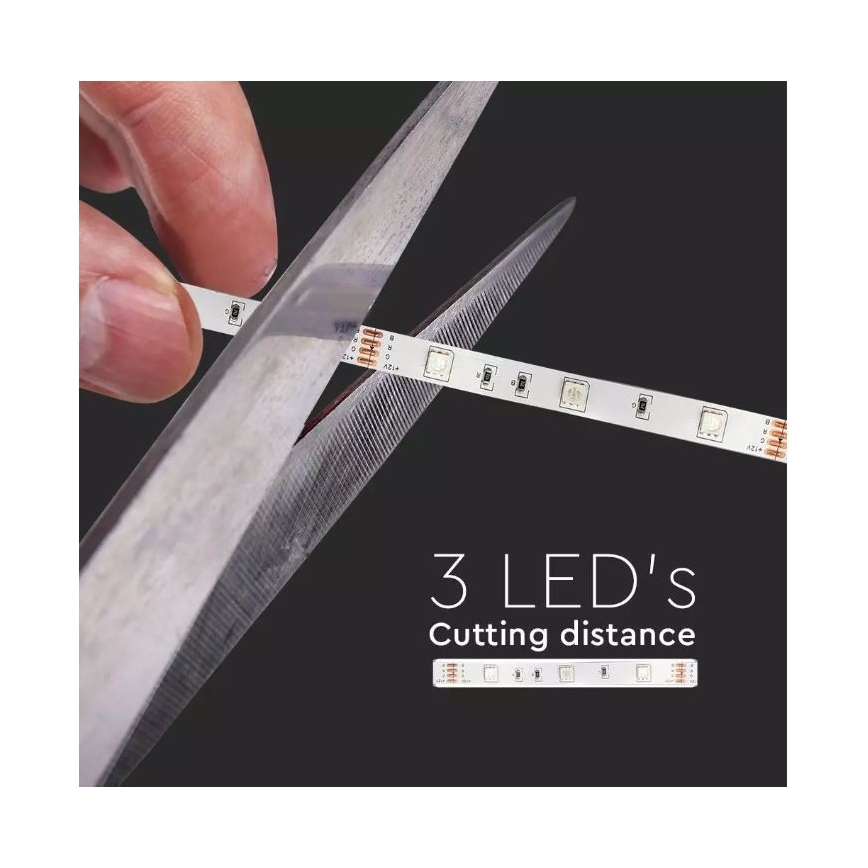 Tira LED RGB com regulação 2x5m LED/4,8W/230V + controlo remoto