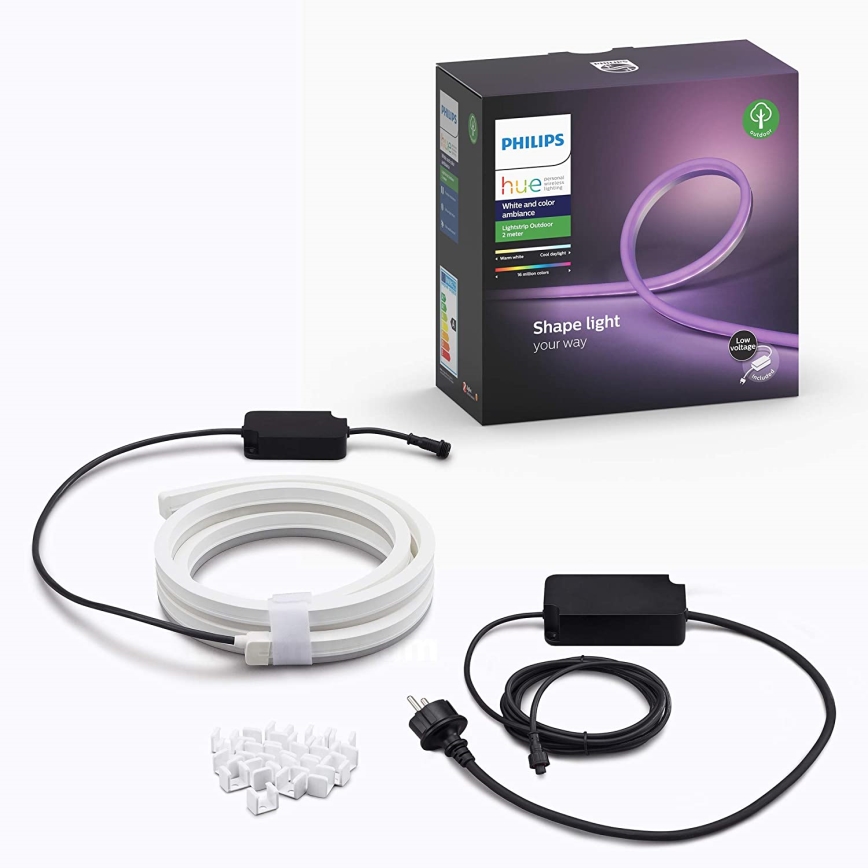 Tira LED RGBW com regulação Philips Hue OUTDOOR STRIP LED/20,5W 2m IP67
