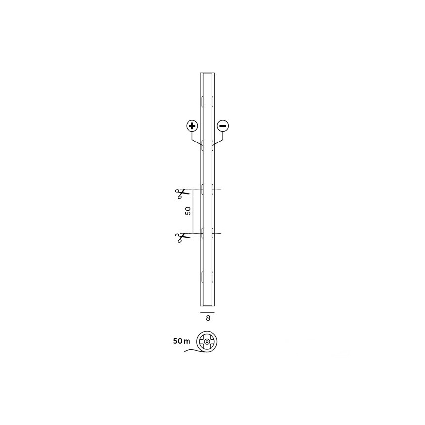 Tira LED TRAMO LED/500W/24V 50 m 3000K