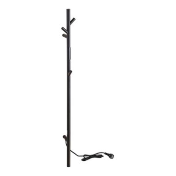 Toalheiro 10,3x118 cm inox/preto