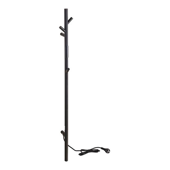 Toalheiro 10,3x118 cm inox/preto