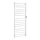 Toalheiro 60x168 cm inox/branco