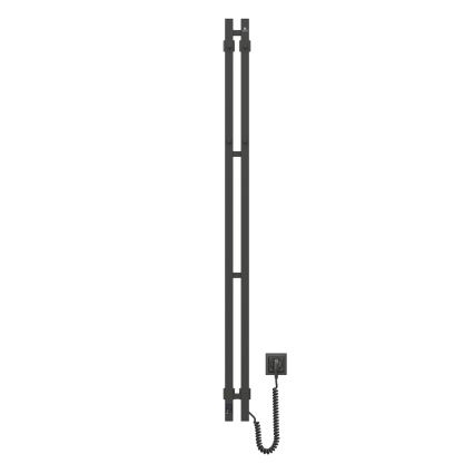 Toalheiro elétrico com termóstato SILOUETTE 200W/230V 150,6cm IP44 preto, versão direita