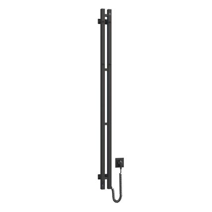 Toalheiro elétrico com termóstato SILOUETTE 200W/230V 150,6cm IP44 preto, versão direita