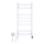 Toalheiro aquecido para casa de banho com termóstato AVANGARD 251W/230V 80,6 cm IP44 branco, ligação à esquerda, perfil quadrado