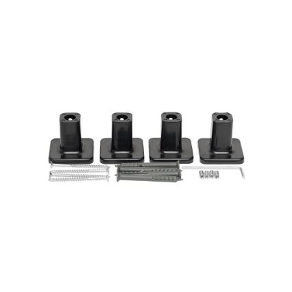 Radiador toalheiro para casa de banho com termóstato AVANGARD 316W/230V 50,6 cm IP44 preto, versão direita, de perfil quadrado