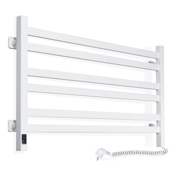Toalheiro aquecido para casa de banho com termostato AVANGARD 316W/230V 50,6 cm IP44 branco, ligação à direita, perfil quadrado