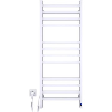 Toalheiro aquecido para casa de banho com termóstato AVANGARD 459W/230V 120,6 cm IP44 branco, ligação à esquerda, perfil quadrado