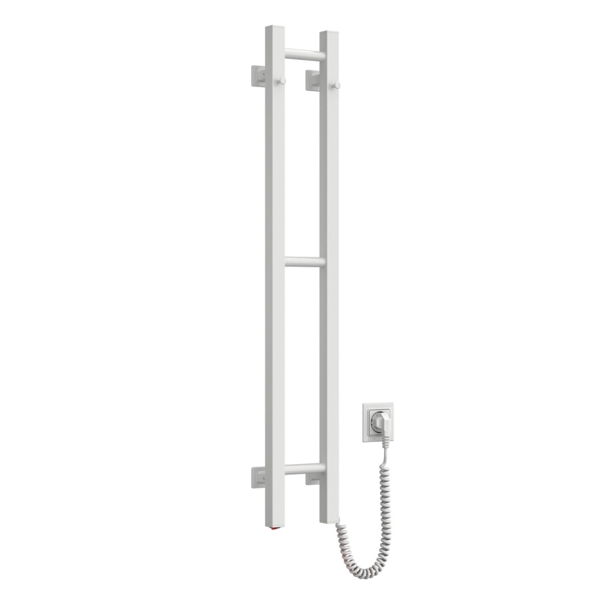 Toalheiro eléctrico SILOUETTE 187W/230V 101,1 cm IP44 branco direito de perfil quadrado