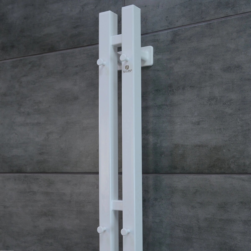Toalheiro elétrico com termóstato SILOUETTE 187W/230V 120,6 cm IP44 branco direita angular